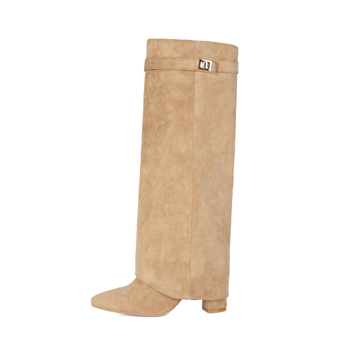 Valeria Buckle Knee-High Boots